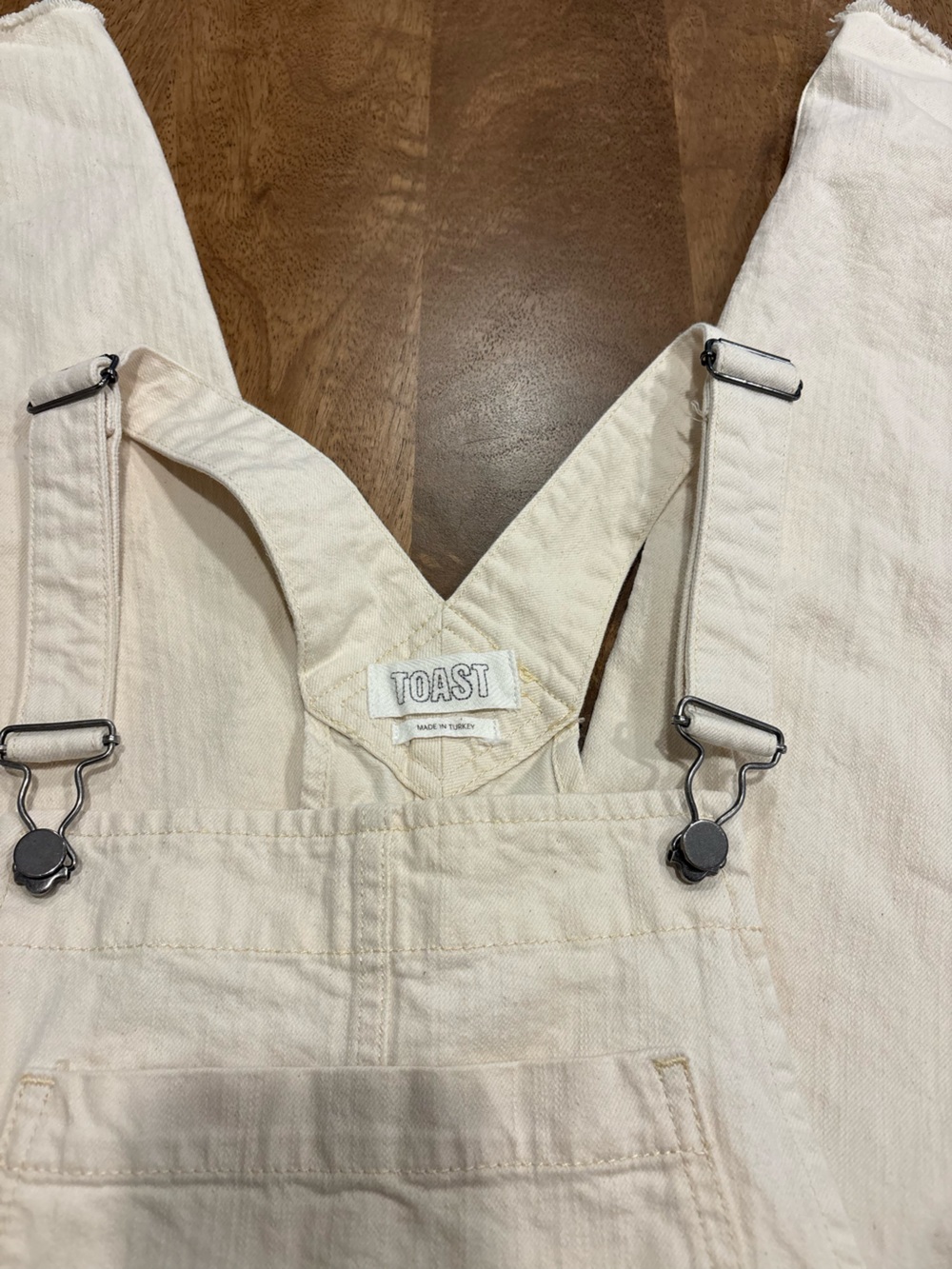 TOAST Cream Cotton Overalls